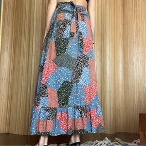 Vintage wrap peasant skirt